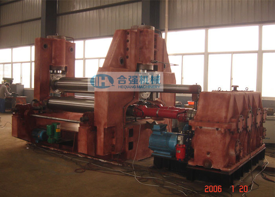 Three Roller Level Down Type Plate Roll Bending Machine With Pre Bending