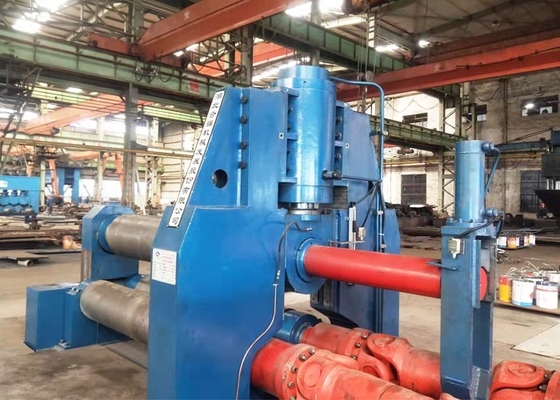 60mm Thickness Plate Bending Machine Hydraulic Symmetrical 3 Rolls PLC