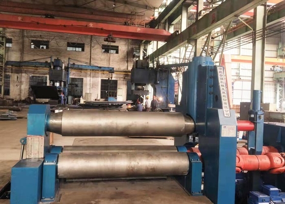 60mm Thickness Plate Bending Machine Hydraulic Symmetrical 3 Rolls PLC